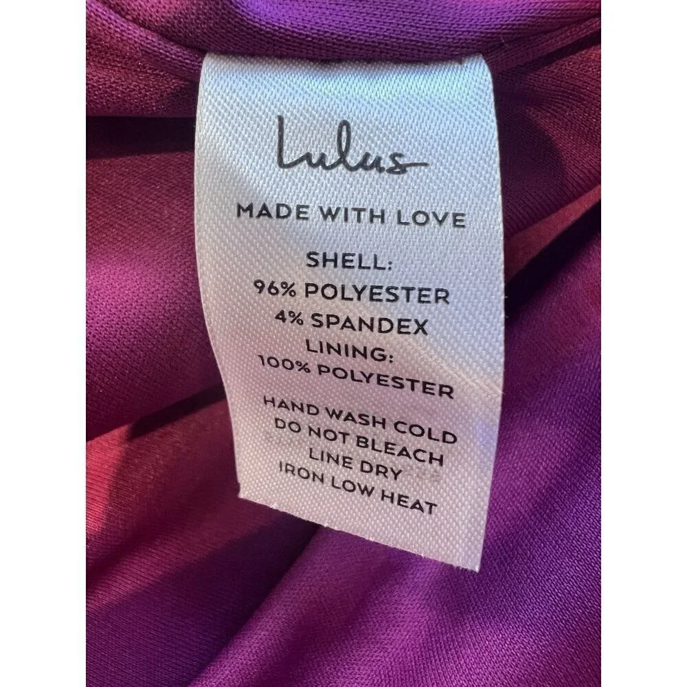 Lulus Showing Off A Little Magenta Asymmetrical Tulip Midi Dress XS Formal NWT - Picture 13 of 15